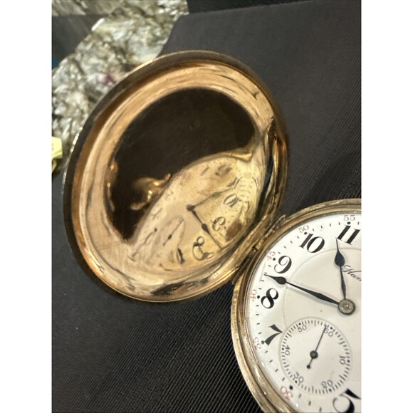 1908 HAMILTON 993 Mod 1 21j 25yr Gold Filled 16s Full Hunter Engraved Case~Runs - Picture 3 of 14
